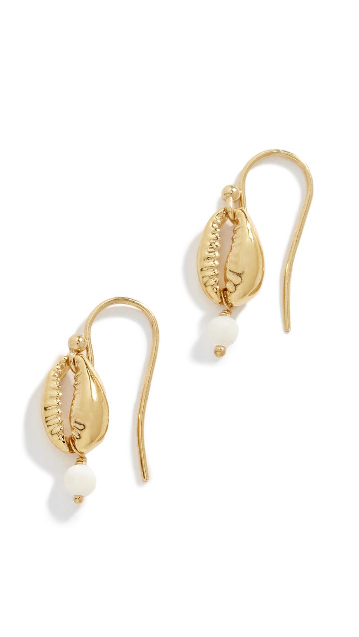 Chan Luu Cowry Shell Mother Of Pearl Drop Earrings