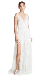 Jonathan Simkhai Embroidered Chiffon Lace Layered Gown