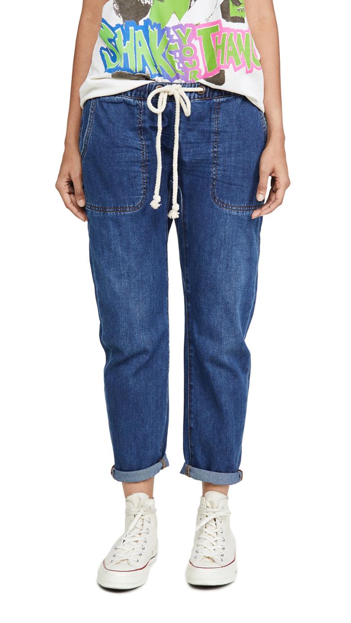 One Teaspoon Bluemoon Shabbies Drawstring Boyfriend Jeans