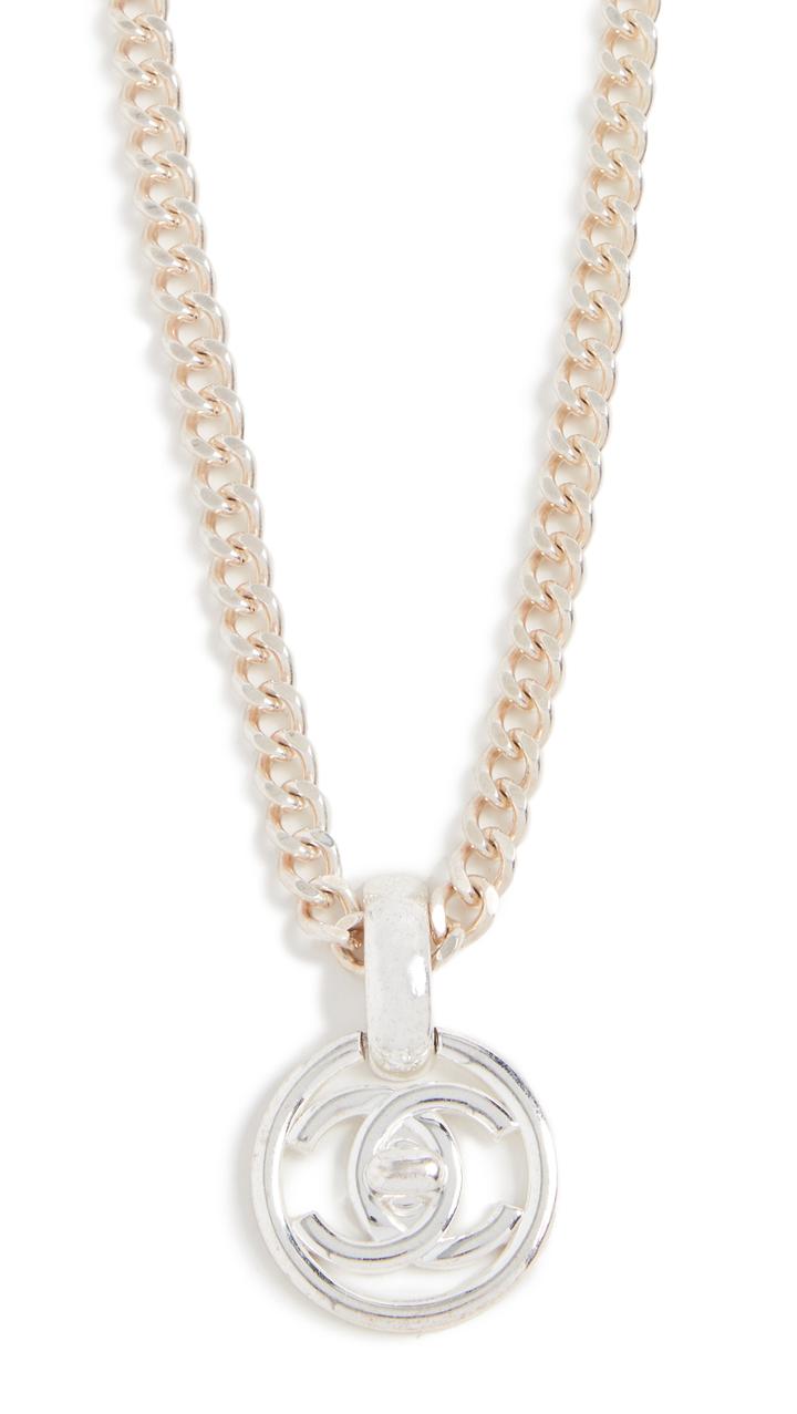 What Goes Around Comes Around Chanel Cc In Circle Necklace