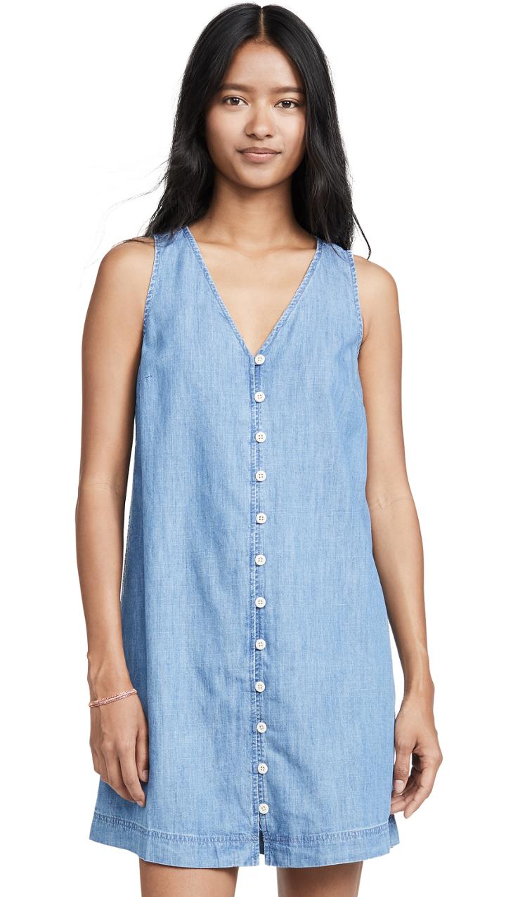 Madewell Denim Button Front Easy Dress