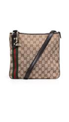 What Goes Around Comes Around Gucci Brown Canvas Jolicoeur Messenger Bag
