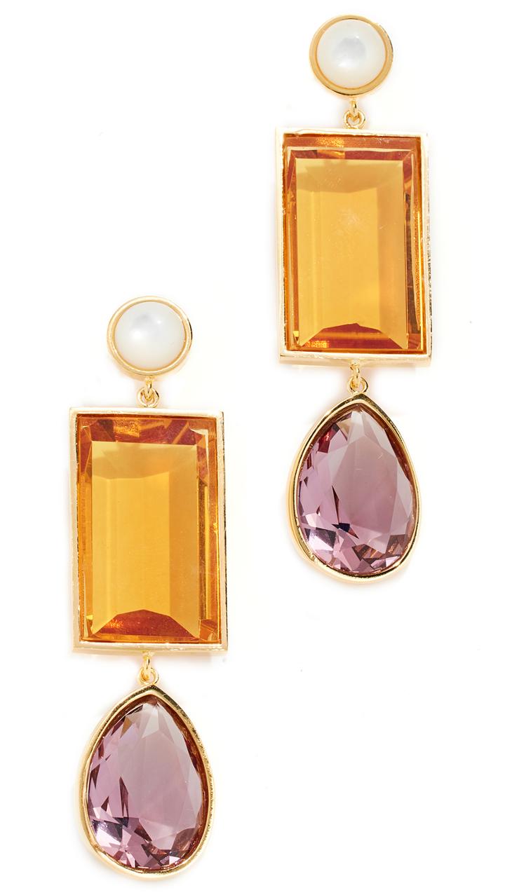 Lizzie Fortunato Amber Gem Earrings