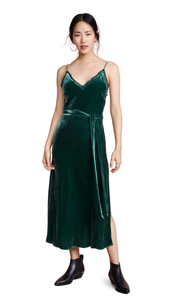 Frame Velvet Slip Dress