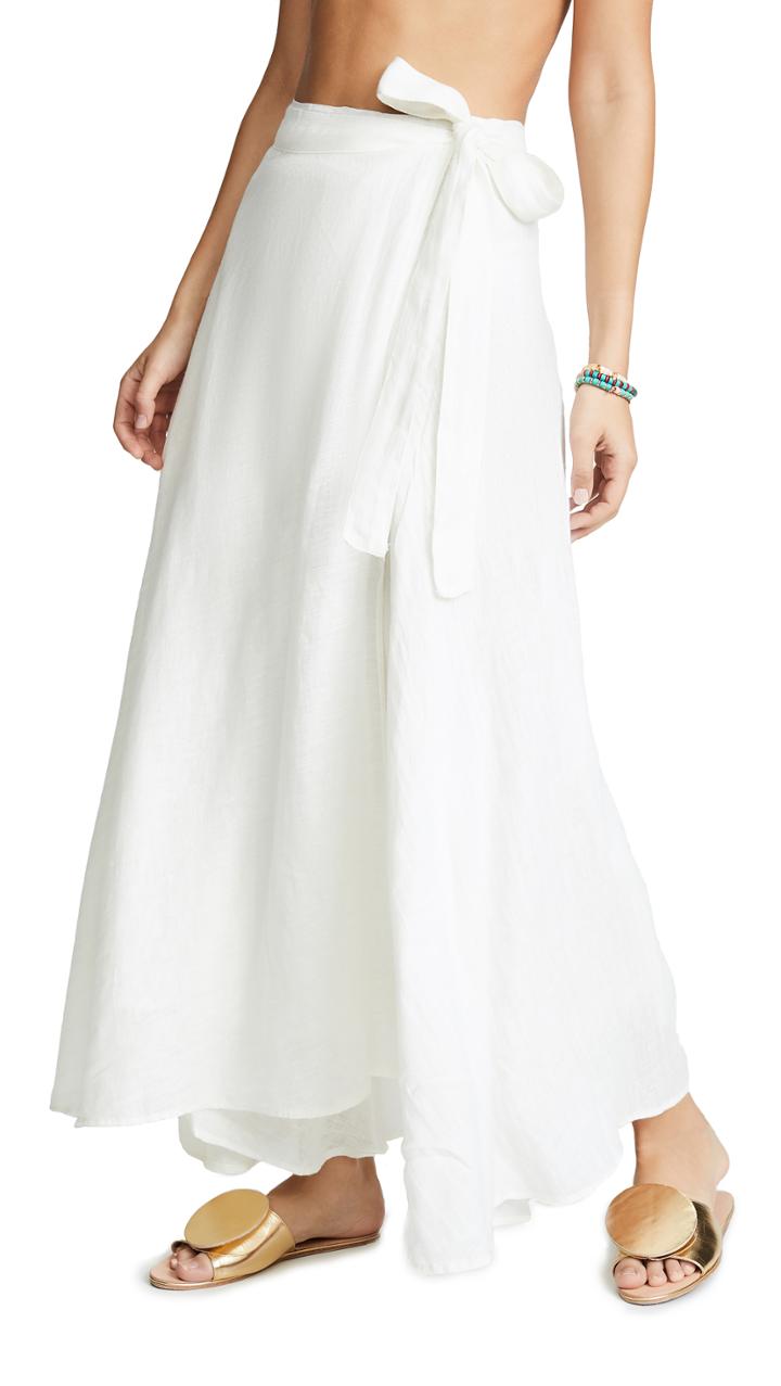 Vitamin A Positano Linen Cover Up Skirt