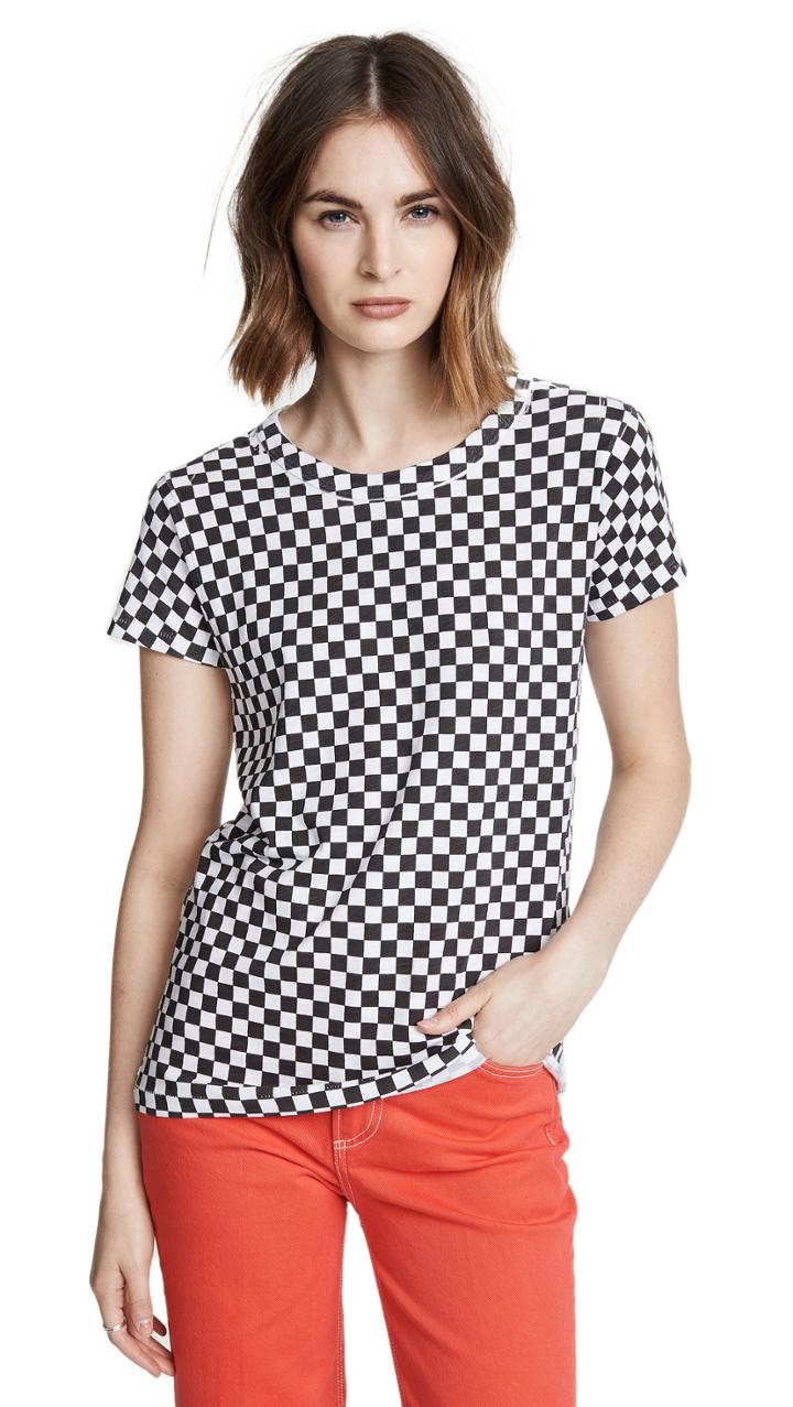 Rag Bone Jean Check Print Tee