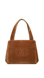 What Goes Around Comes Around Chanel Brown Velvet Small Bag