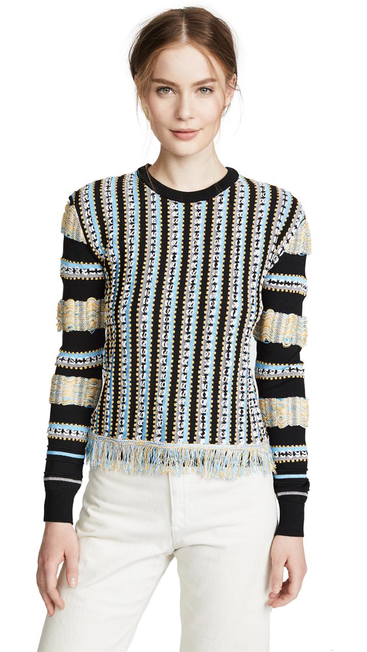 Carven Sweater With Fancy Italian Floating Yarns