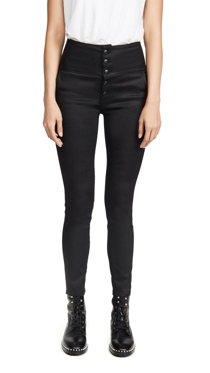 Frame Tux Noir Band Skinny Jeans