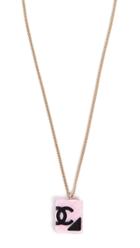 What Goes Around Comes Around Chanel Pink Acrylic Necklace