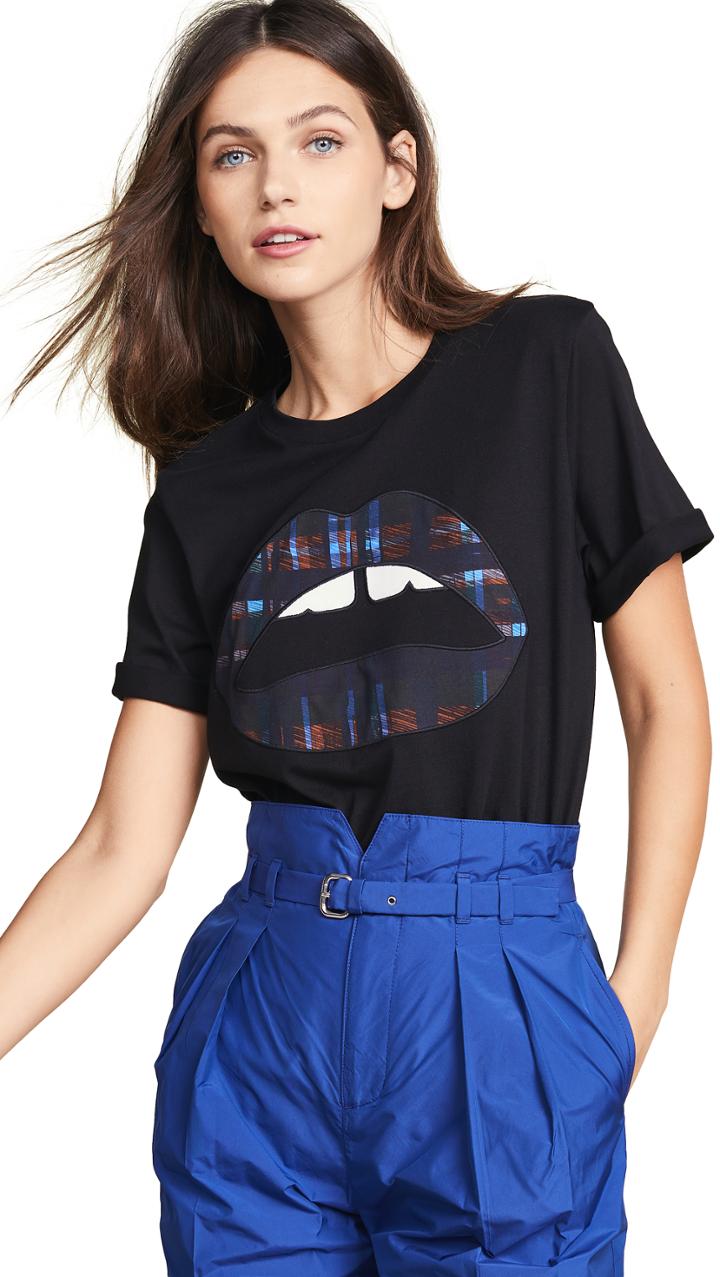Markus Lupfer Alex Winter Check Lip Tee