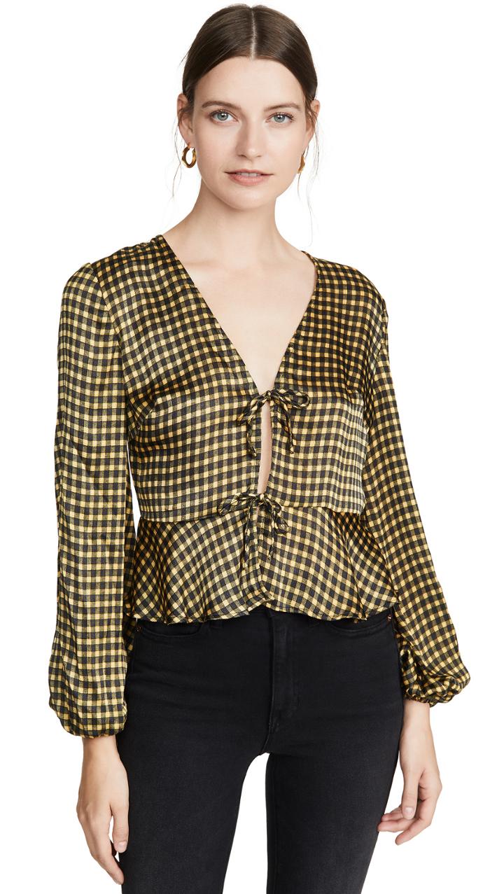 The Fifth Label Goldie Check Top