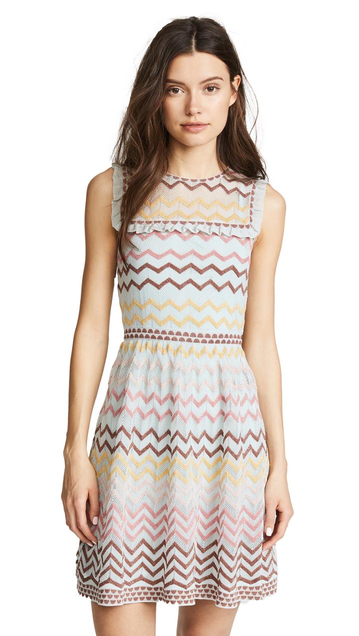 M Missoni Ruffle Bib Dress