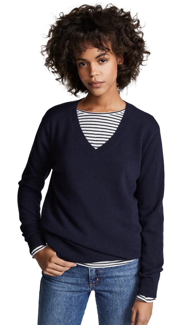 Vince Weekend V Neck Cashmere Sweater
