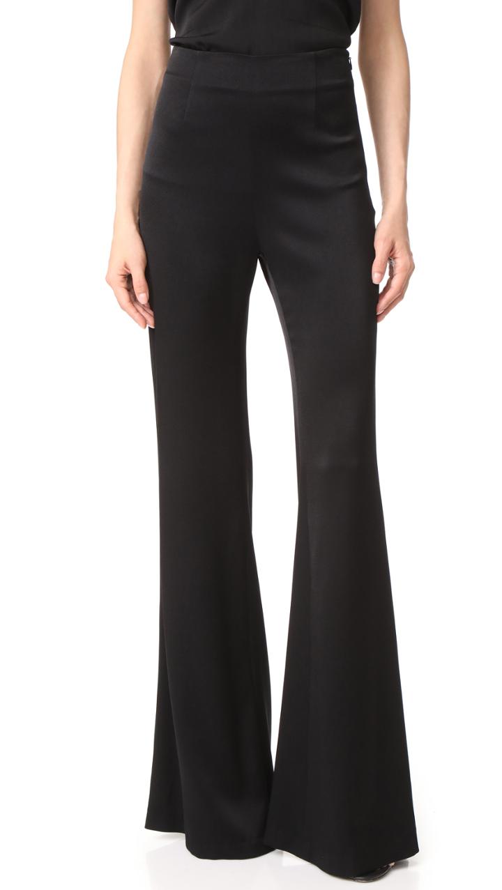 Galvan London High Waisted Satin Trousers