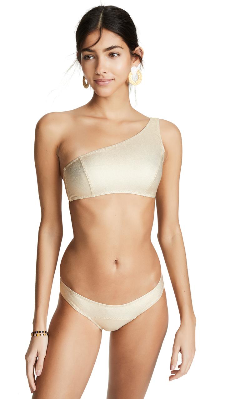 Lisa Marie Fernandez Arden Crepe Bikini Set