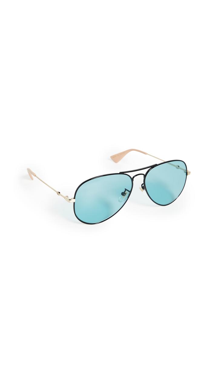Gucci Web Lock Pilot Aviators
