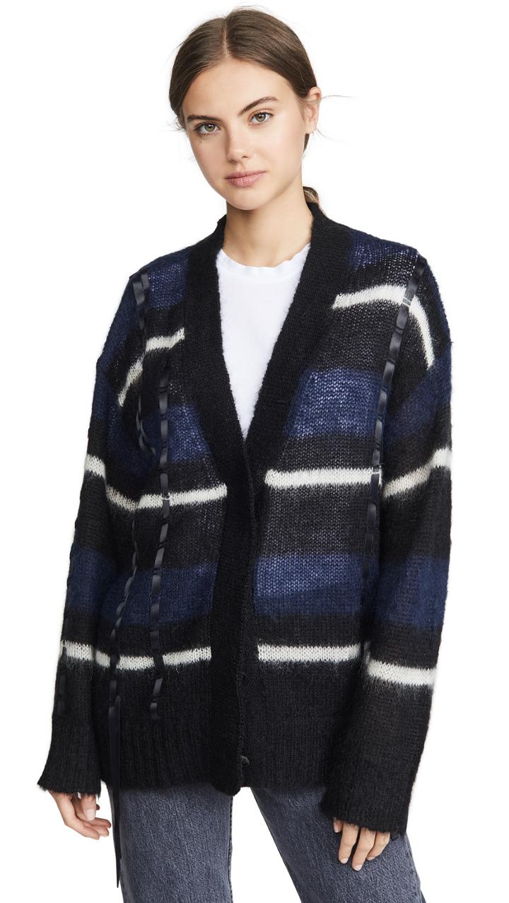 3 1 Phillip Lim Oversized Mohair Striped Cardigan