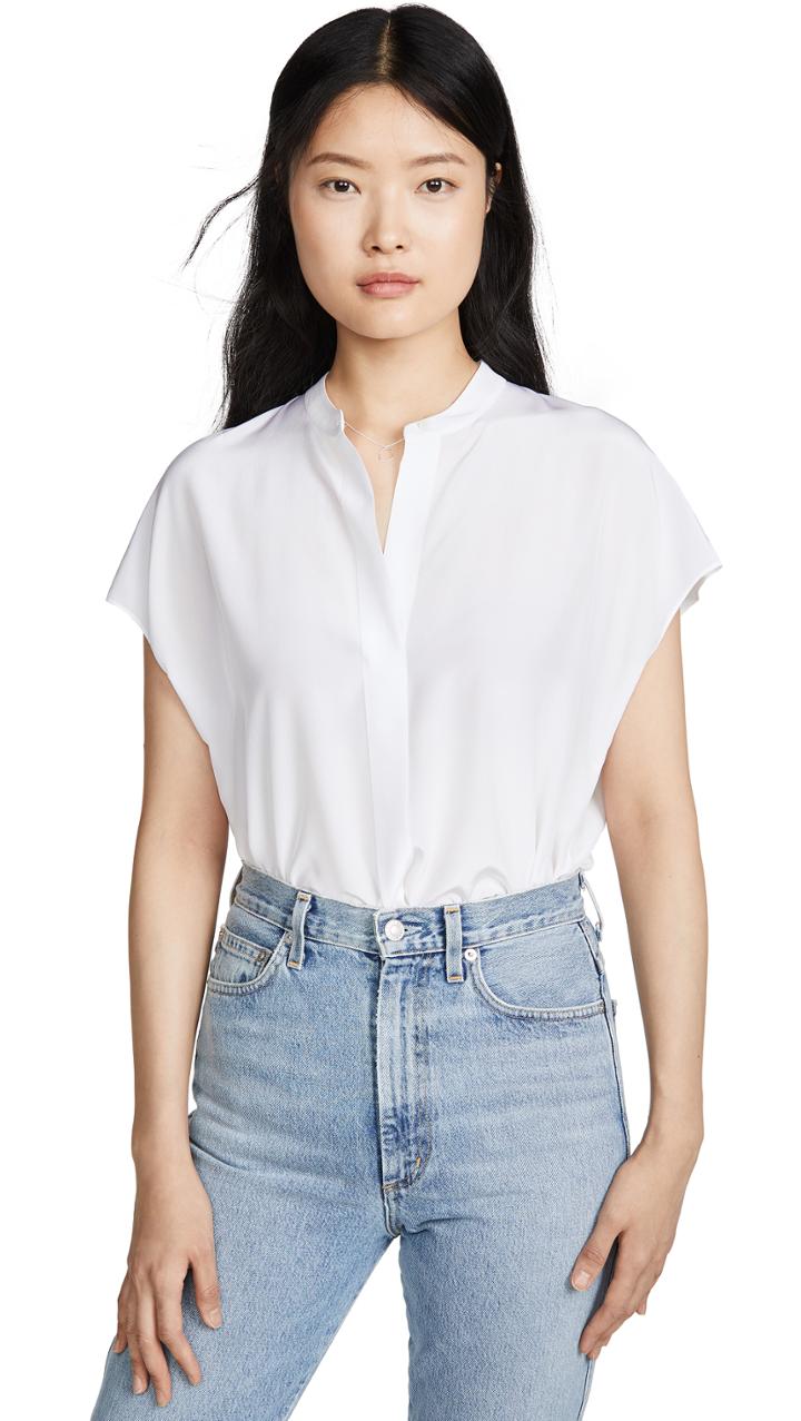 Vince Back Slit Blouse