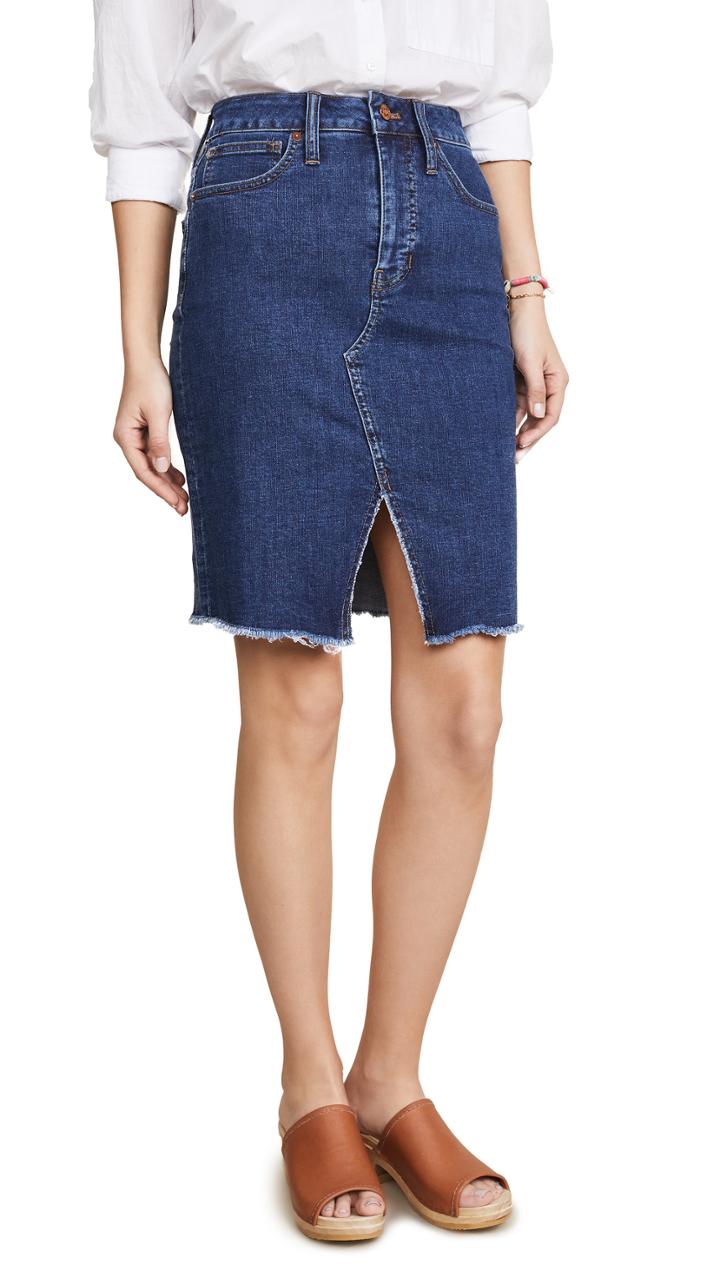 Madewell Indigo Cutout Skirt