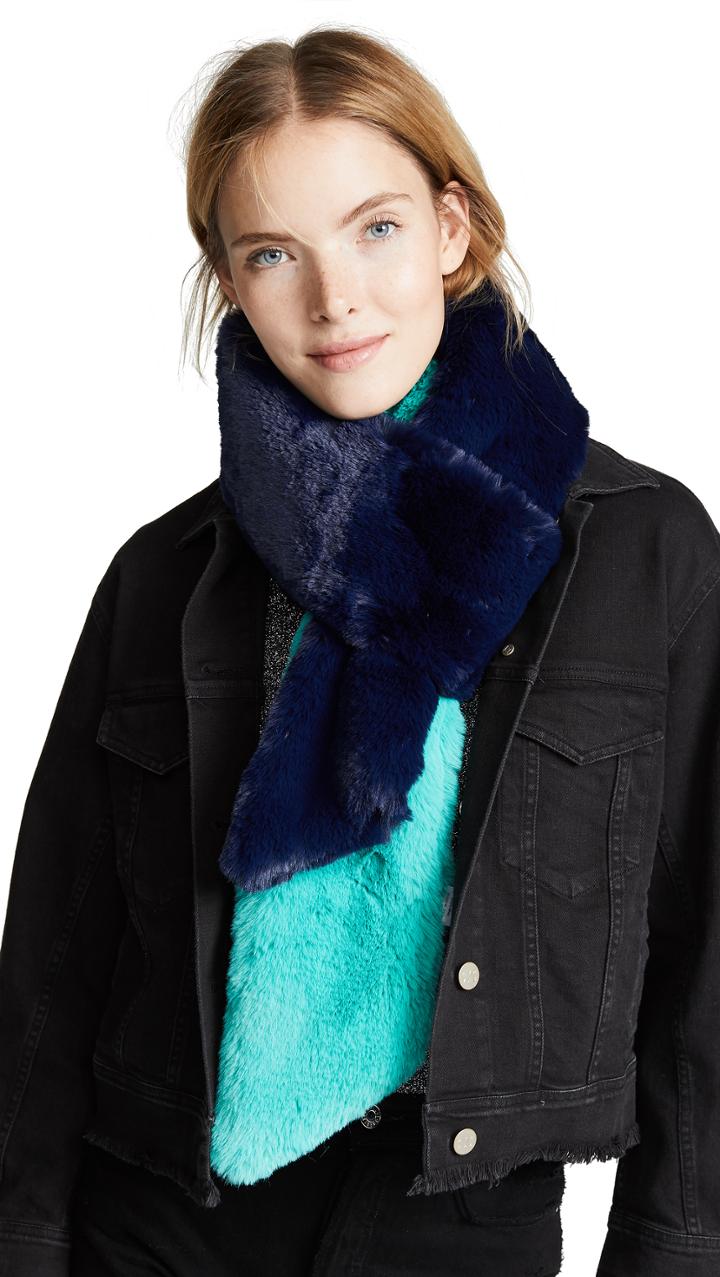 Heurueh Long Skinny Faux Fur Scarf