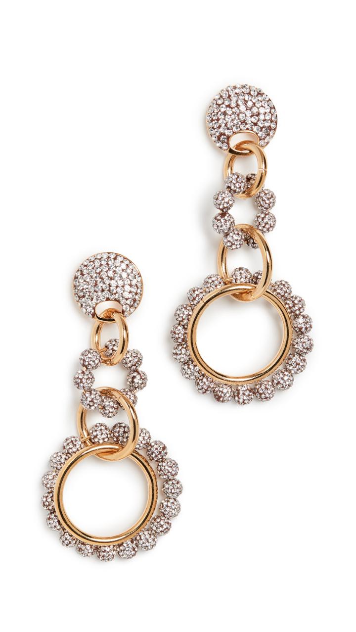 Lele Sadoughi Cyrstal Loop De Loop Earrings