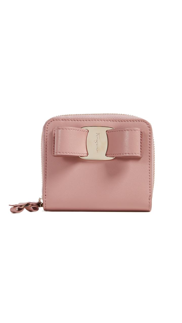 Salvatore Ferragamo Vara Rainbow Zip French Wallet