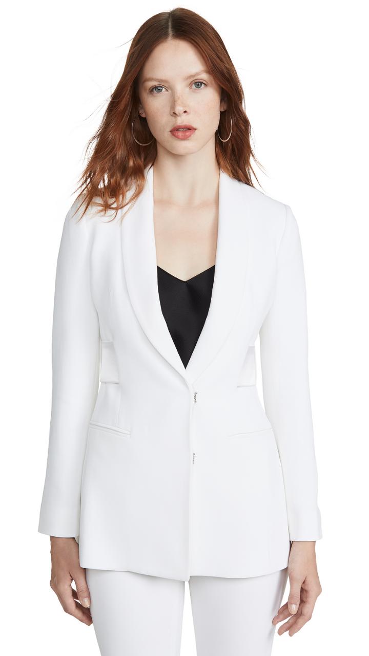 Cushnie Shawl Collar Jacket With Double Charmeuse Band