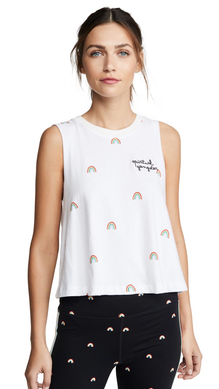 Spiritual Gangster Rainbow Crop Tank