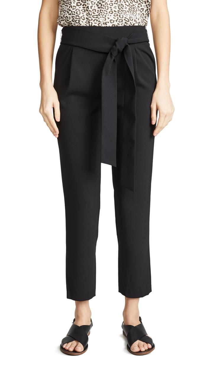 Alice Olivia Jessie Pull Up Slim Pants With Belt