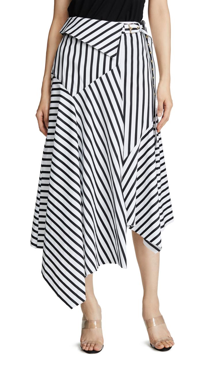 Marques Almeida Striped Wrap Skirt