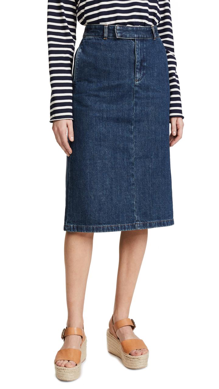 A P C Constance Denim Skirt