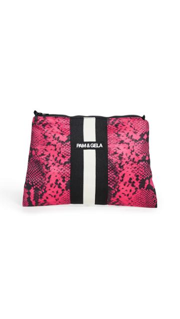 Pam Gela Rasp Snake Makeup Case And Scrunchie