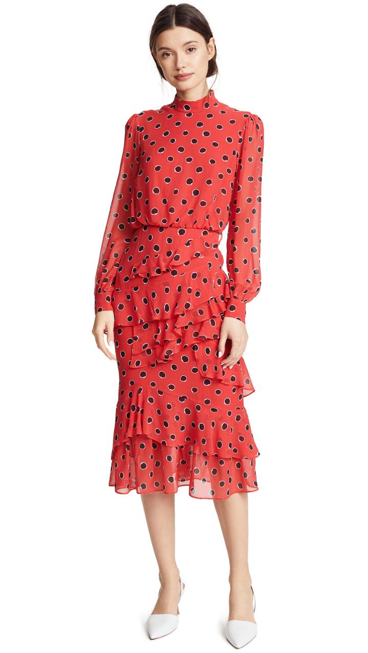 Saloni Isa Ruffle Dress