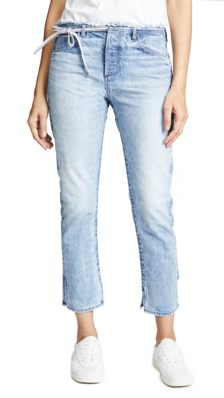 Tortoise Tufa Slim Straight Crop Jeans