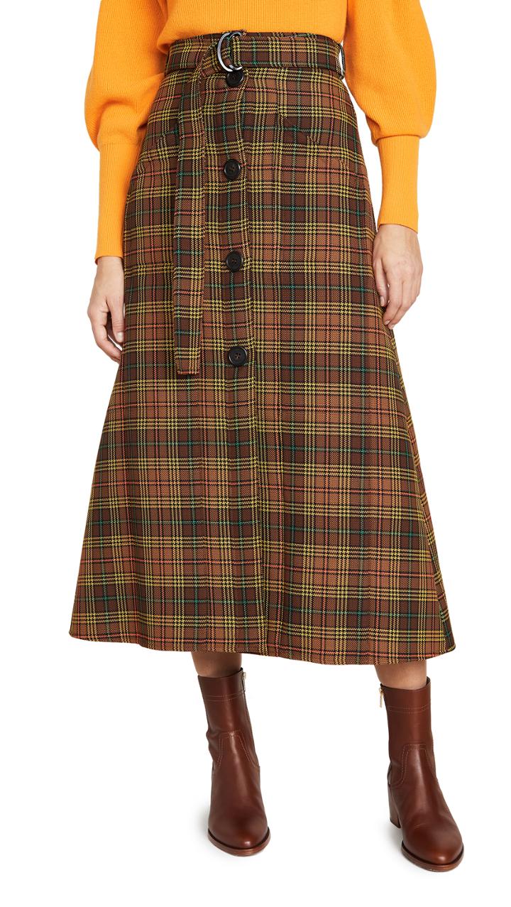Ellery West Side Padded A Line Skirt