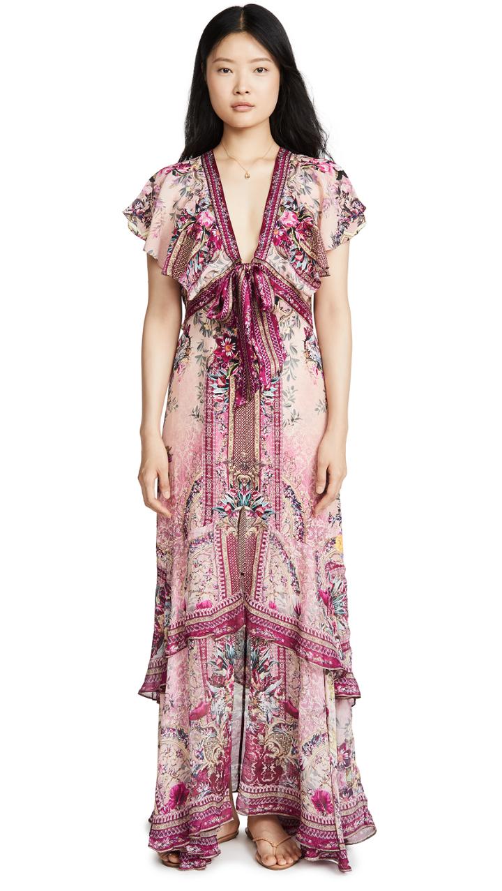 Camilla La Belle Tie Front Maxi Dress