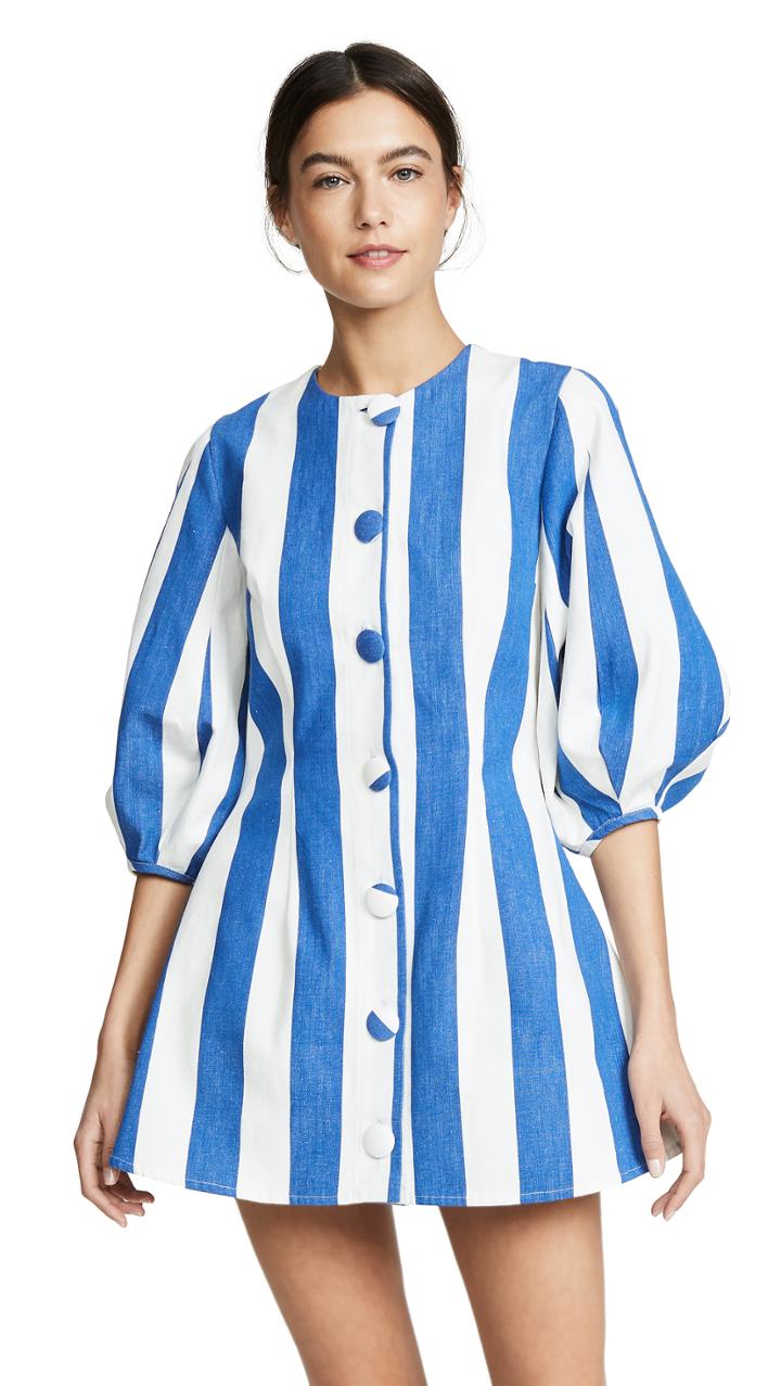 Tata Naka Balloon Sleeve Button Down Mini Dress