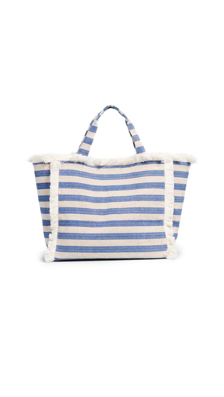 Hat Attack Fringed Canvas Tote Bag