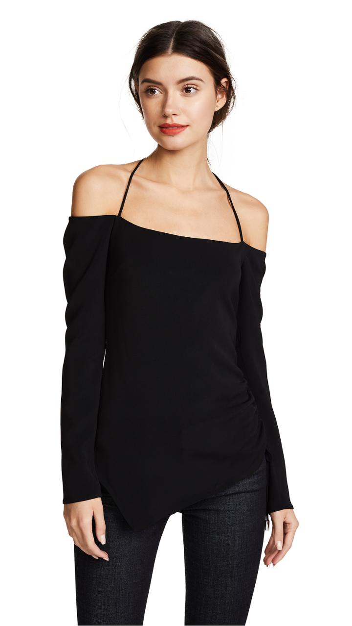 Cushnie Et Ochs Off Shoulder Halter Top