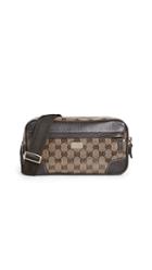 What Goes Around Comes Around Gucci Brown Crystal Canvas Waist Pouch