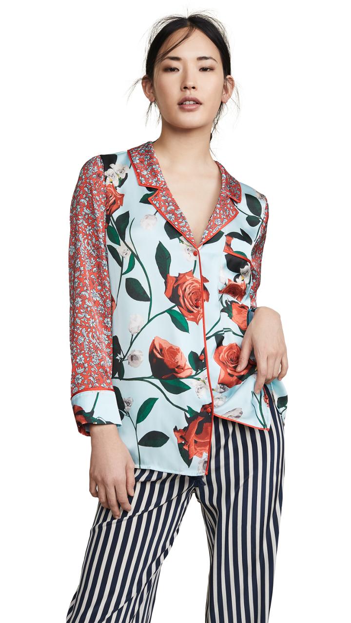Alice Olivia Keir Long Pajama Top