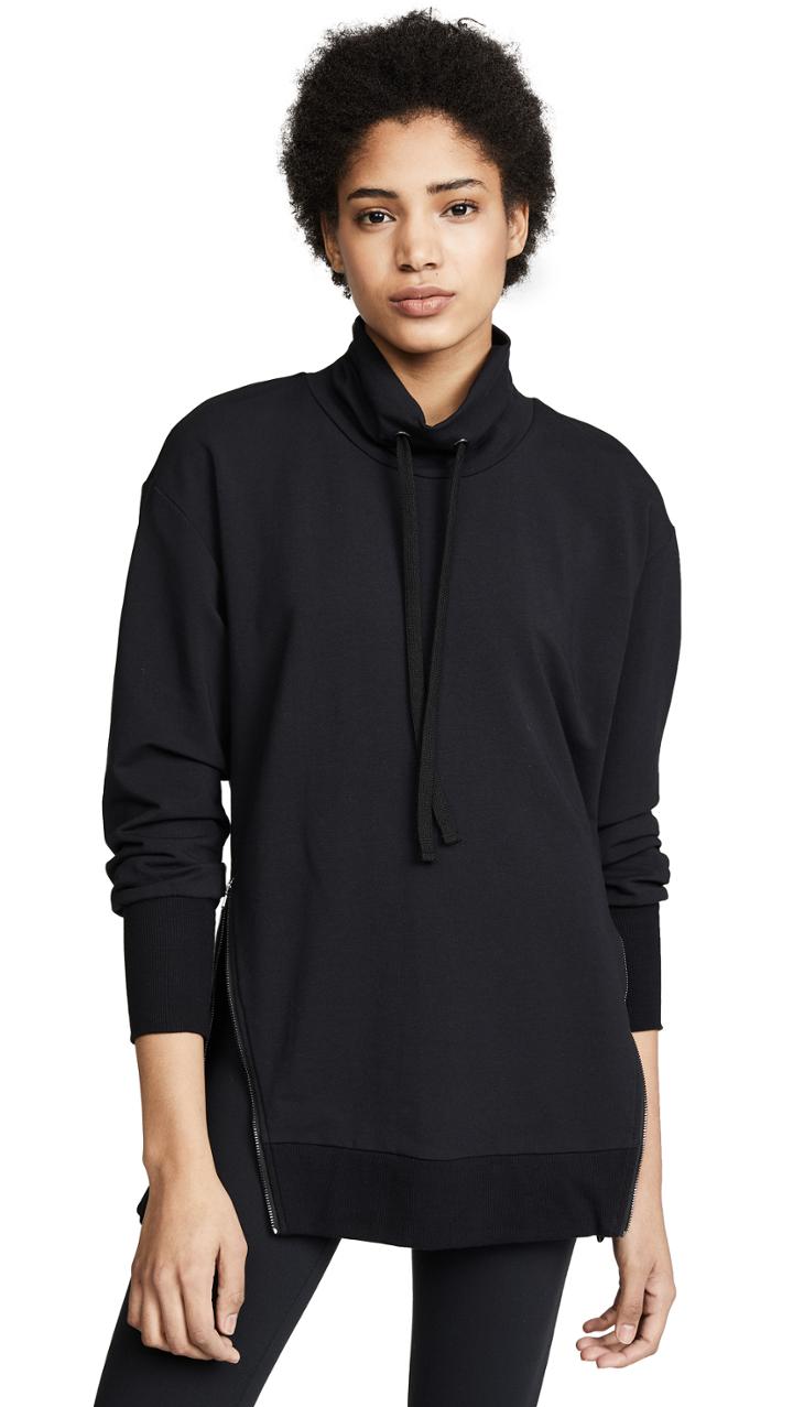 L Agence Aspen Side Zip Sweatshirt