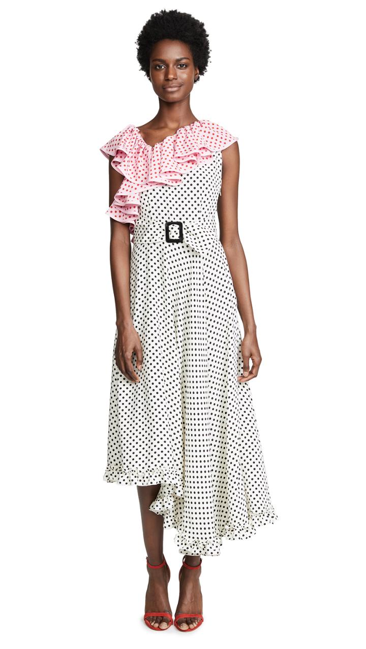 Marianna Senchina Ruffle Collar Dress