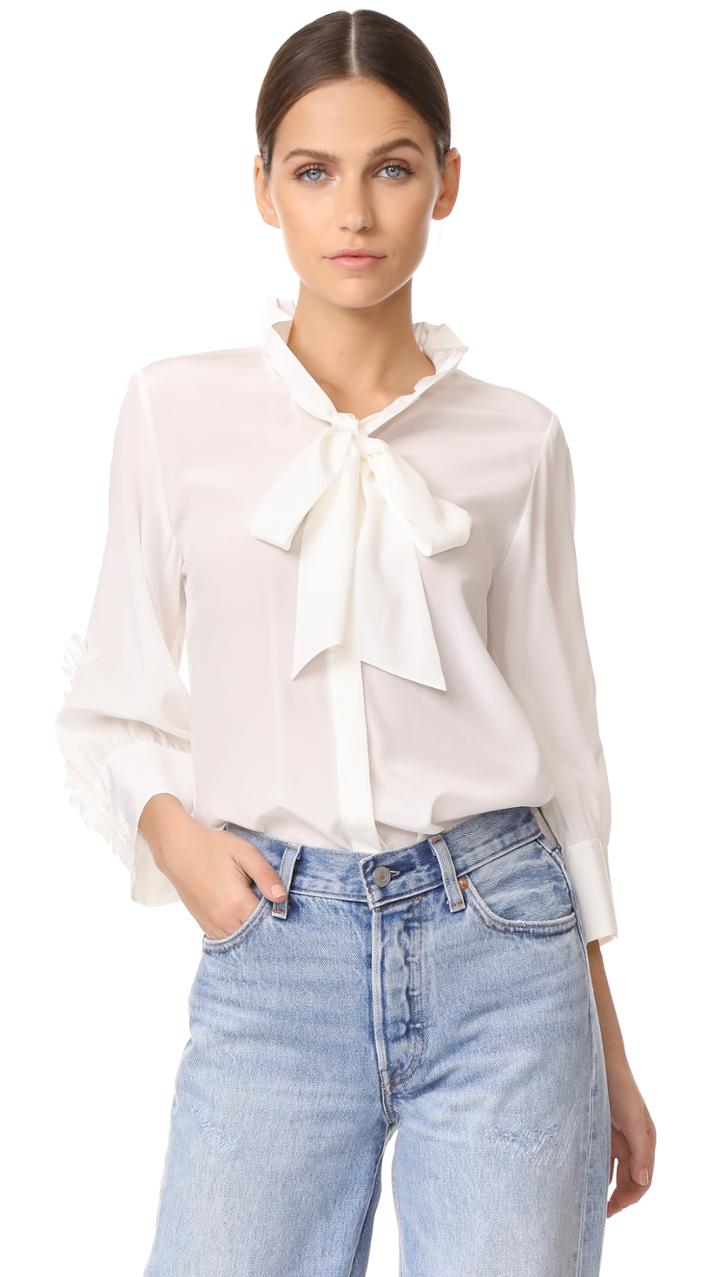 Edition10 Ruffled Silk Blouse