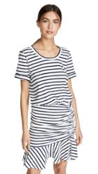 Veronica Beard Jean Pima Ruched Dress With Flounce