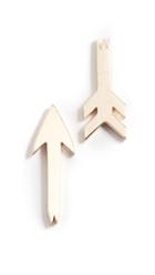 Established 14k Gold Broken Arrow Stud Earrings