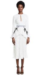 Self Portrait Fine Lace Paneled Jumpsuit