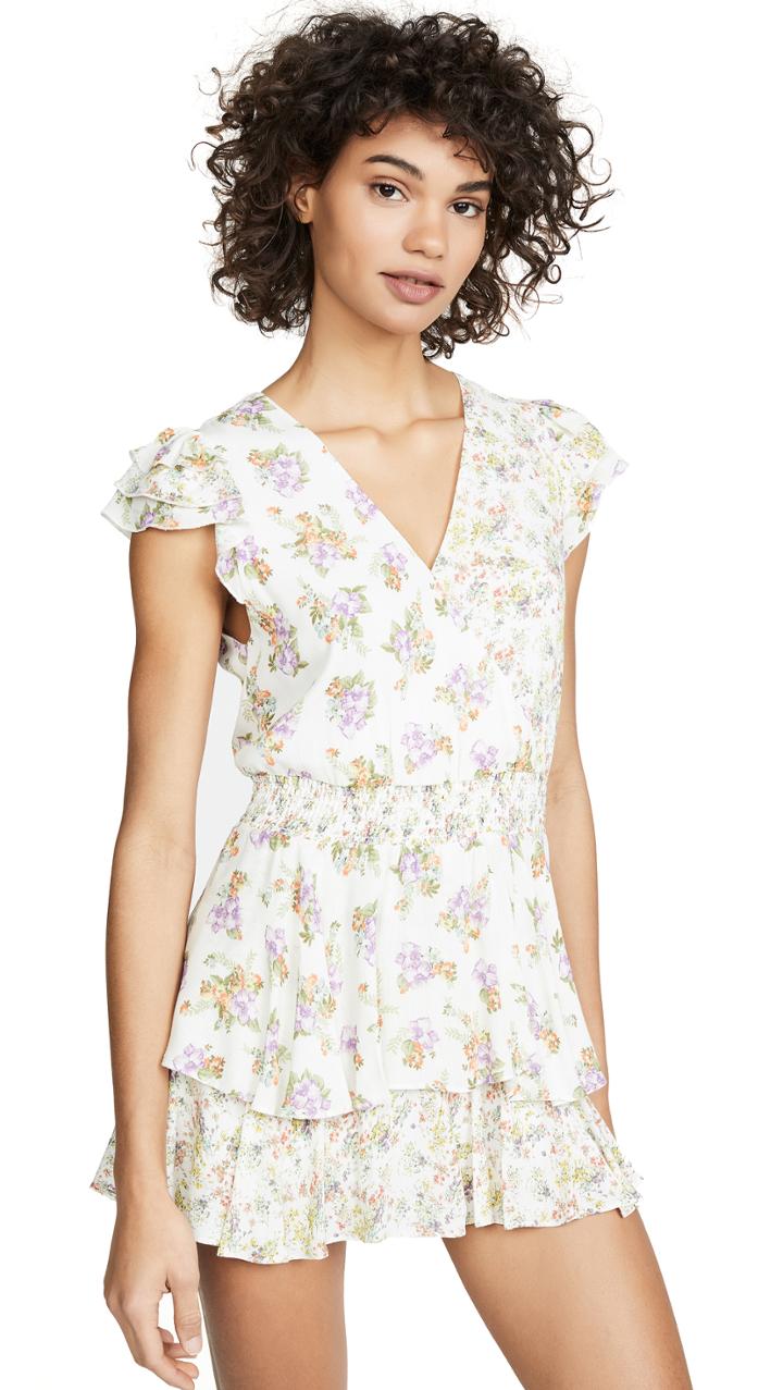 Alice Olivia Mariska Ruffled Skort Romper