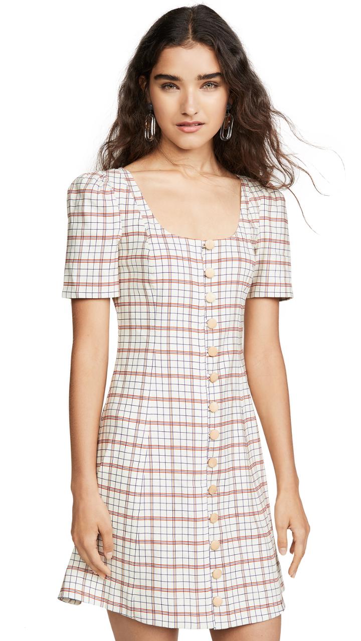 Nicholas Button Front Skater Dress